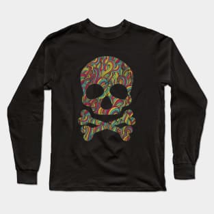 Skull and Bones Halloween Art Long Sleeve T-Shirt